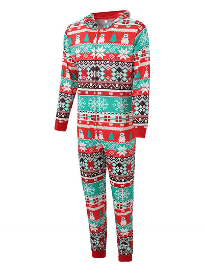 Pijama Navideño con Capucha para Toda la Familia - Conjunto Coordinado Padre e Hijo - Image 4