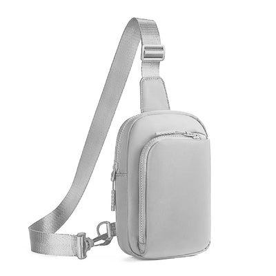 Bolsa Bandolera Minimalista Impermeable de Poliéster Liso - Image 4