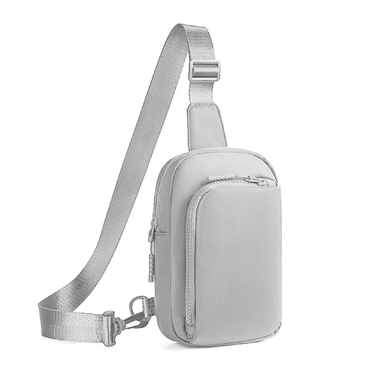 Bolsa Bandolera Minimalista Impermeable de Poliéster Liso - Image 4
