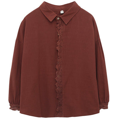 Blusa Larga de Algodón y Lino para Mujer - Corte Slim Elegante - Image 9