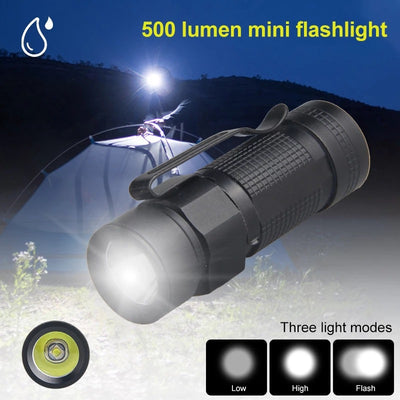 Linterna LED Portátil Impermeable con Clip para Camping y Exterior