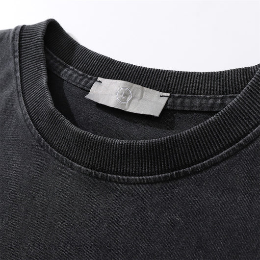 Camiseta Cuello Redondo Efecto Desgastado para Hombre - Image 4