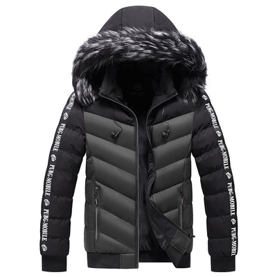 Chaqueta Acolchada con Capucha para Hombre - Algodón Grueso y Cálido - Image 9