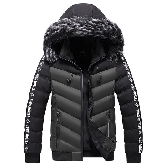 Chaqueta Acolchada con Capucha para Hombre - Algodón Grueso y Cálido - Image 9