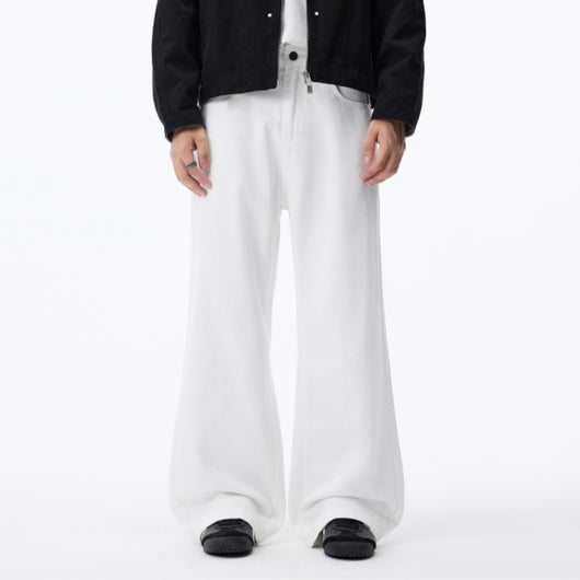 Jeans Negros Rectos con Forro Polar - Estilo Americano Casual para Otoño e Invierno - Image 2