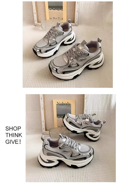 Tenis Plataforma Respirable para Mujer - Zapatillas Chunky con Altura Aumentada - Image 11