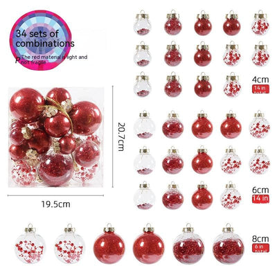 Set de 34 Esferas Navideñas Transparentes de Boca Ancha - Image 5