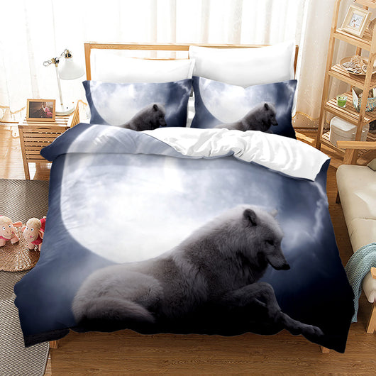 Juego de Cama Lobo Estampado Digital Tres Piezas - Image 15