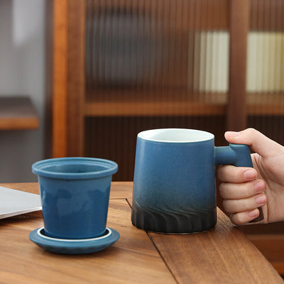 Taza Filtro de Cerámica para Té con Separador de Agua y Tapa - Image 18