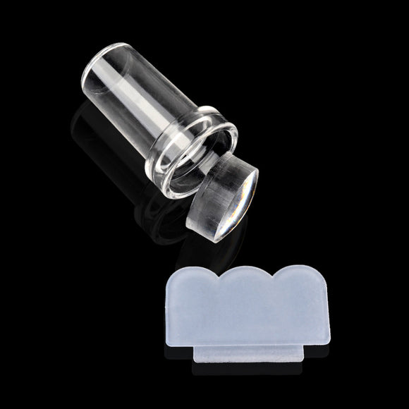 Carimbo Transparente para Nail Art - Raspador de Flores com Cabo Ergonômico