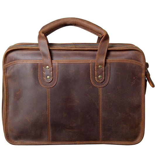 Bolsa para Laptop de Cuero Genuino Hecha a Mano - Image 12