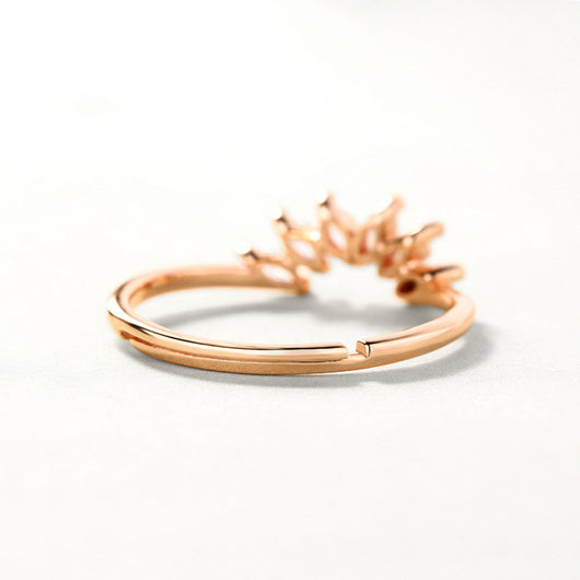 Anillo Corona Ajustable Plata 925 Chapado Oro con Zirconia 3A - Image 5