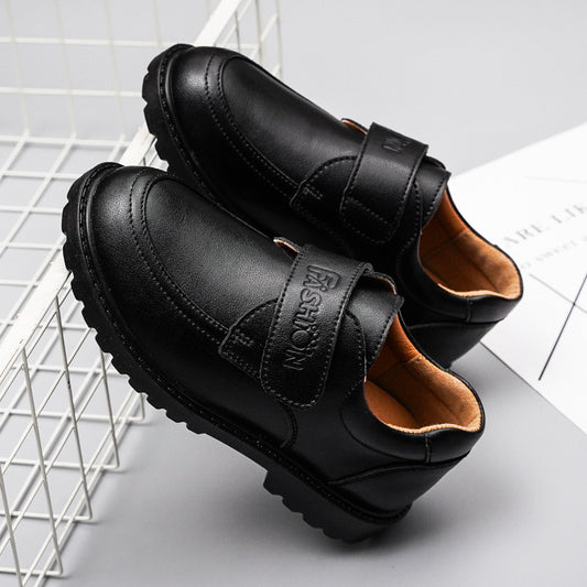 Zapatos Escolares Niño Cuero Negro Estilo Británico Premium - Image 2