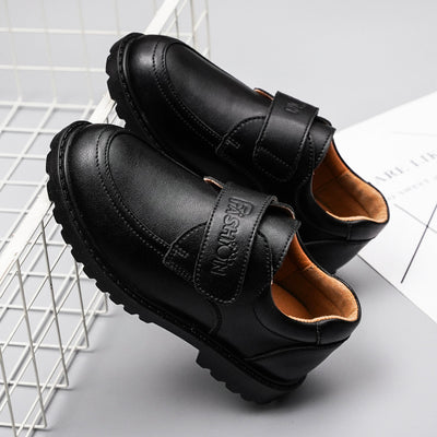 Zapatos Escolares Niño Cuero Negro Estilo Británico Premium - Image 2