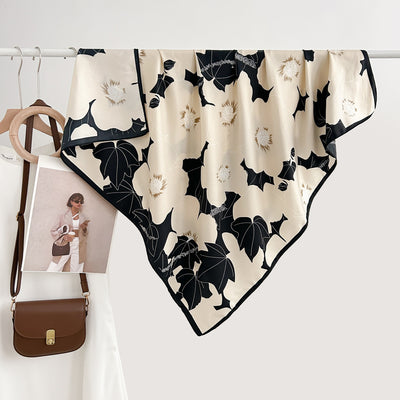 Pañuelo Cuadrado Estampado Floral para Mujer Estilo Artístico Retro - Image 7