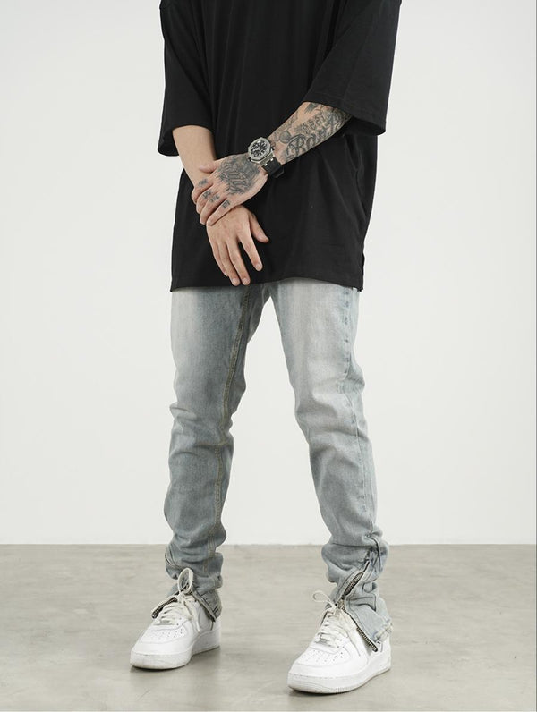 Jeans Slim Fit con Cierre Lateral para Hombre y Mujer
