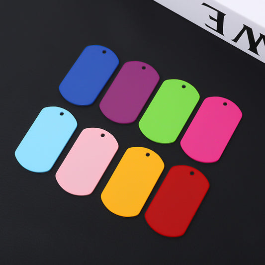 Placa de Identificación para Mascotas con Cordón Coloreado y Pintura Personalizable