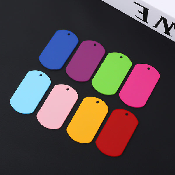 Placa de Identificación para Mascotas con Cordón Coloreado y Pintura Personalizable