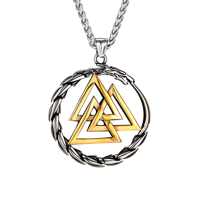 Collar Acero Inoxidable Vikingo Dragón Nórdico para Hombre - Image 23
