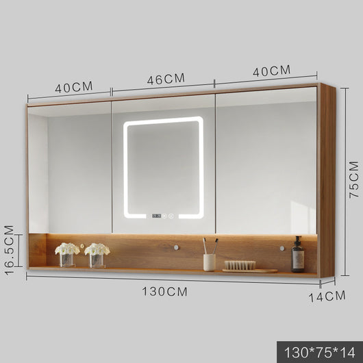 Espejo de Baño Inteligente con Luz LED, Desempañante y Gabinete de Almacenamiento - Image 9