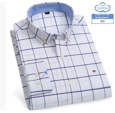 Camisa de Cuadros de Algodón Puro para Hombre - Image 8