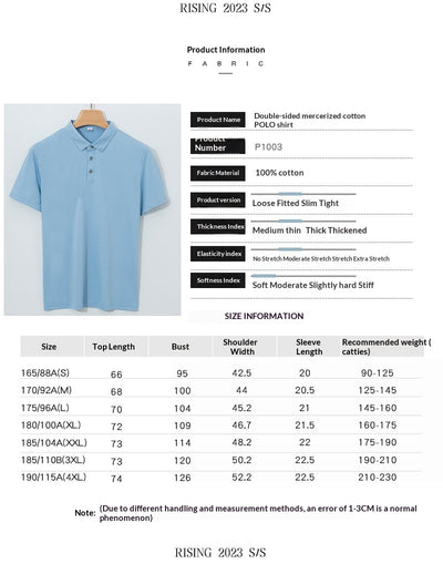 Polo Manga Corta de Algodón Mercerizado para Hombre - Calidad Premium 120 Hilos - Image 10