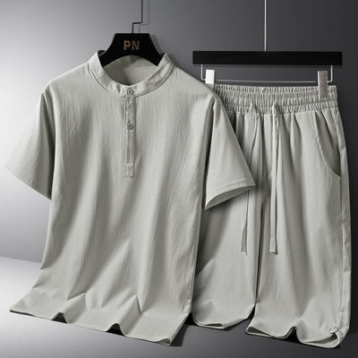 Conjunto de Shorts y Playera Casual Estilo Nacional en Algodón y Lino - Image 2