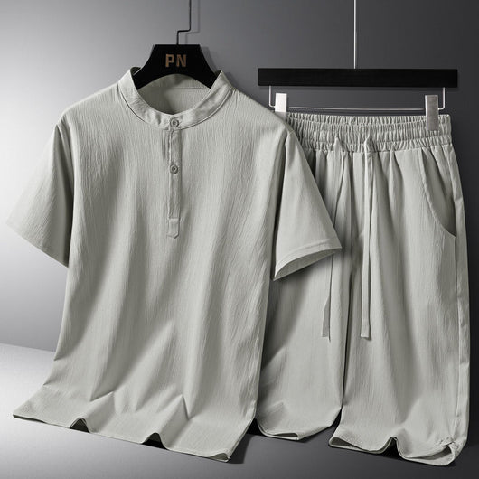 Conjunto de Shorts y Playera Casual Estilo Nacional en Algodón y Lino - Image 2