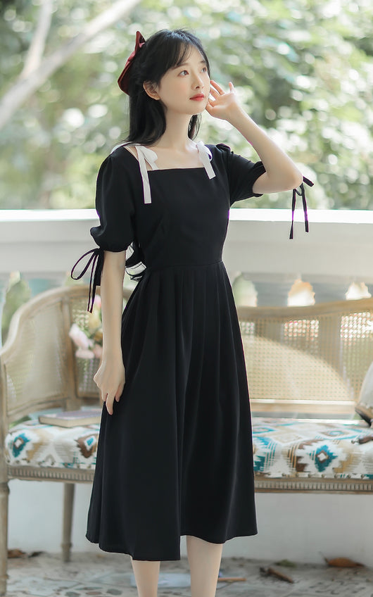 Vestido Negro Ajustado a la Cintura - Diseño Elegante para Mujer - Image 12
