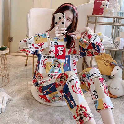 Pijama Infantil Estampado con Dibujos Animados - Conjunto Cómodo para Casa - Image 11