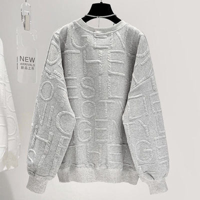 Remera Oversized con Letras 3D - Manga Larga Unisex - Image 4