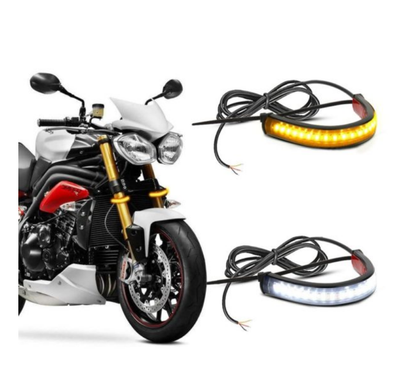 Anillos de Luz LED para Horquilla de Moto con Direccional - Image 9