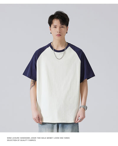 Camiseta Holgada de Algodón con Manga Raglán para Hombre - Image 18