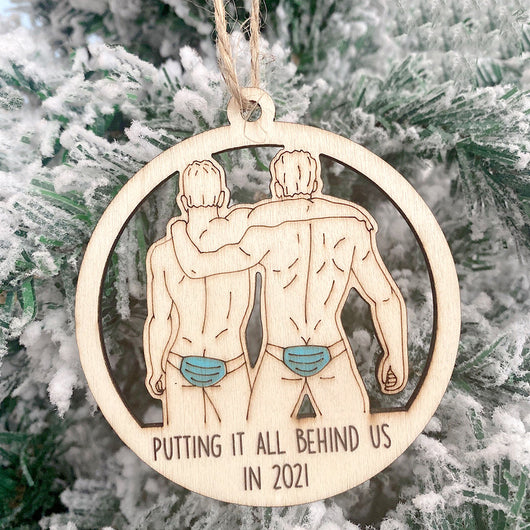Adorno Navideño Calado de Madera - Pareja de Muñecos de Nieve y Renos - Image 14