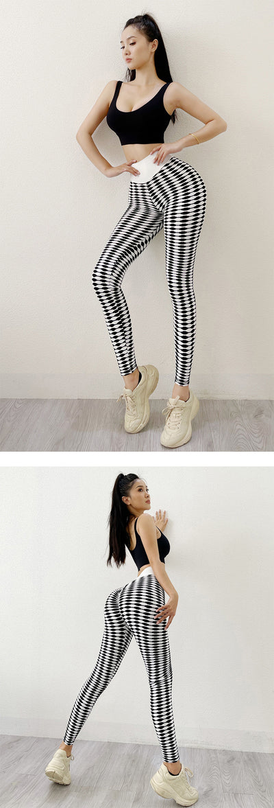 Leggings Deportivos Estampado Cebra Secado Rápido sin Costuras - Image 13