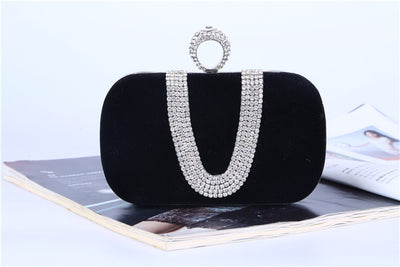 Bolso de Noche Terciopelo Diamante - Clutch Elegante para Novia - Image 3