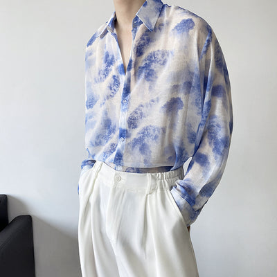 Camisa Manga Larga Tulle Transpirable para Hombre - Comodidad de Verano - Image 9