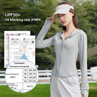 Chaqueta Yoga Ajustada UPF50 Protección Solar para Mujeres - Image 3