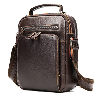 Bolsa Mensajero de Cuero Genuino Vintage Estilo Caballo Loco - Image 10