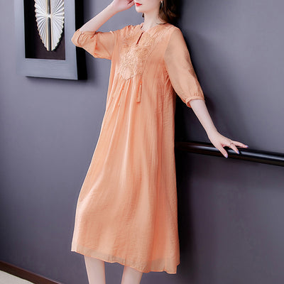 Vestido Elegante Estilo Occidental para Verano - Diseño Moldeable que Disimula - Image 9