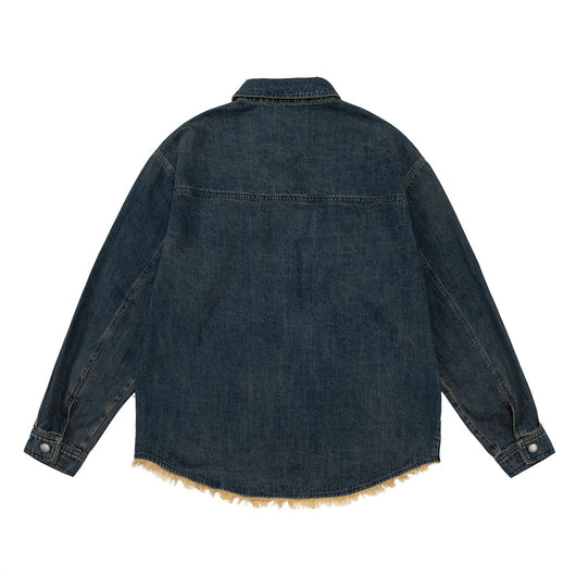 Chaqueta Camiseta con Bolsillo Personalizado y Diseño Barba de Gato Deshilachado - Image 10