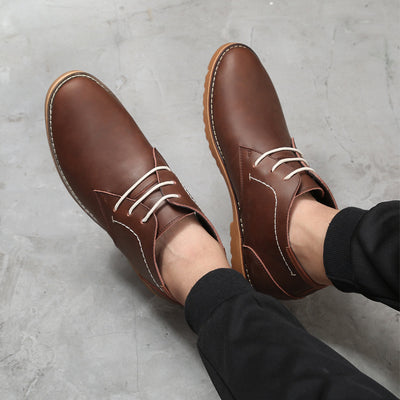 Botas Casuales de Cuero para Hombre - Zapatos de Trabajo Versátiles - Image 11
