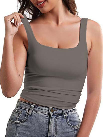 Blusa Espalda Descubierta con Cuello Cuadrado sin Mangas - Image 14