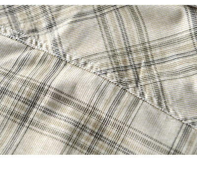 Camisa Casual de Cuadros en Pana de Algodón para Hombre - Image 11