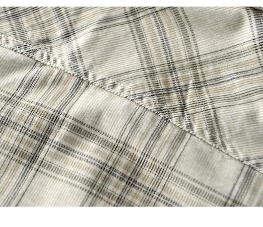 Camisa Casual de Cuadros en Pana de Algodón para Hombre - Image 11
