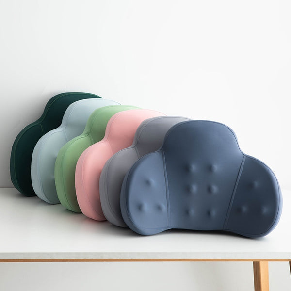Almohada Lumbar de Seda Helada para Oficina - Soporte Ergonómico de Larga Duración