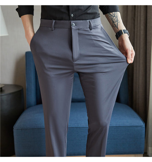 Pantalones Casuales Slim Fit de Color Sólido para Hombre - Image 16