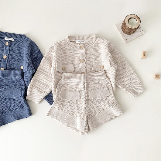 Conjunto de Punto Cuello Redondo con Shorts - Image 3