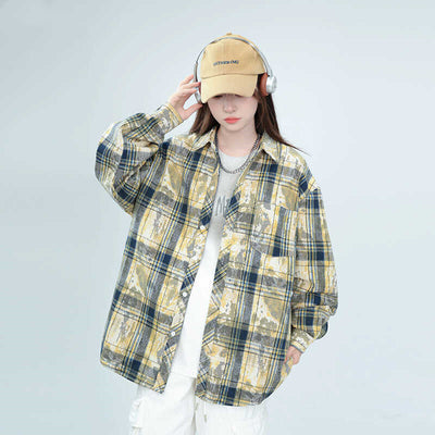 Camisa Tie-Dye Bordada de Manga Larga Unisex - Image 5
