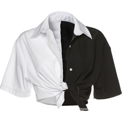 Camisa Corta con Franjas Contrastantes - Image 11